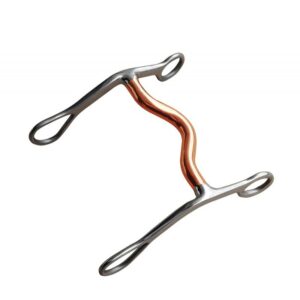 Stainless Steel Curb Bit with Copper Low Port Mouth BT1117