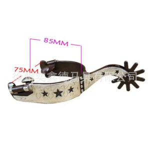 Hand-Carved Western Spurs with Star Design