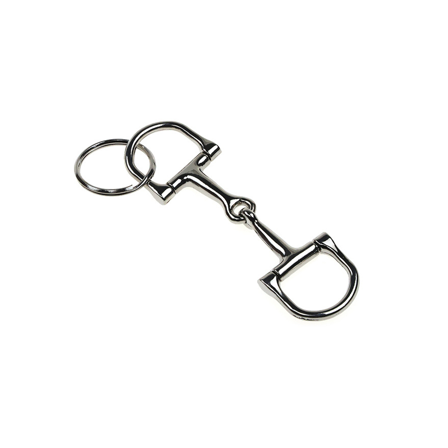 D-Ring Horse Bit Keychain Alloy Pendant Gift Silver 18g Each K005