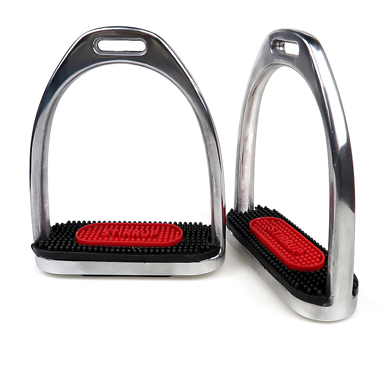 Die-Cast Aluminum Stirrup With Two-Color Rubber Pad 120 mm