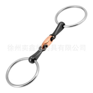 Black Nickel Red Copper Core O-Ring Horse Bit Stainless Steel Three-Piece Mouthpiece