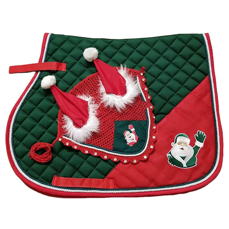 Christmas Breathable Waterproof Saddle Pad Equestrian