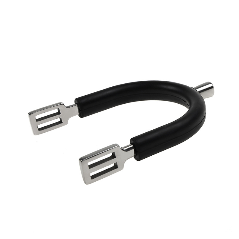 Rubber Wrapped Stainless Steel English Horse Spur Men's 20mm Neck