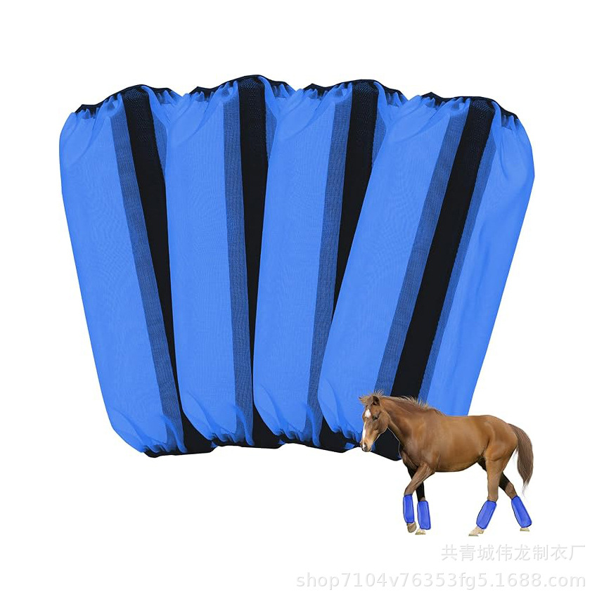 Blue Horse Leg Protectors Breathable Mesh Equestrian Boots