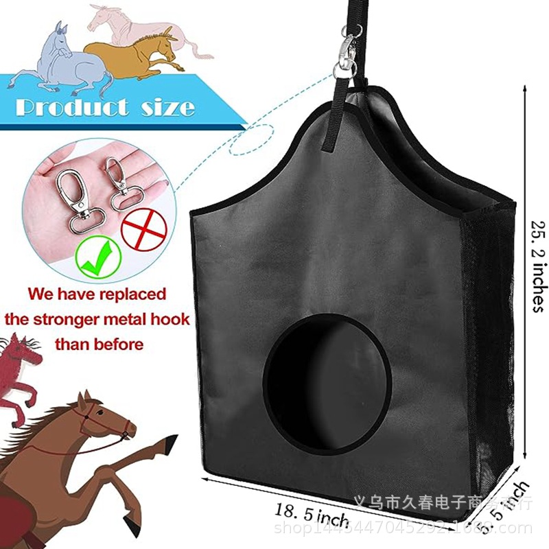 Cross-Border Equestrian Horse Hay Bag Slow Feeder Leak-Proof