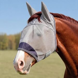 Cross-Border Foal Miniature Horse Anti-Mosquito Mask with Ears Adjustable Breathable Horse Mask Anti-Fly Sunsc