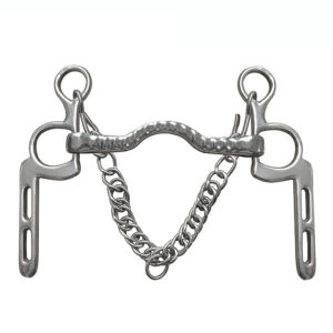 Stainless Steel Military Elbow Bit with Hooks and Curb Chain BT0125