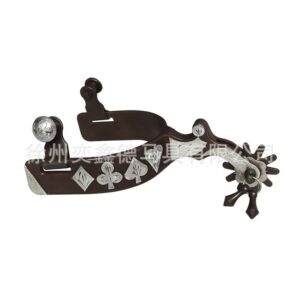 Bronze Western Spurs with German Silver Plates