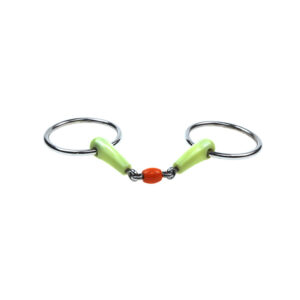 Stainless Steel Ring Snaffle Bit with Apple Flavor Rubber Mouth 127mm