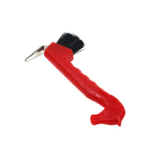 Metal Plated Horse Hoof Pick With Horse Head Plastic Handle CB9044