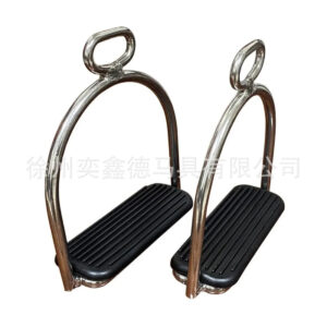 Stainless Steel Anti-Slip Horse Stirrups Western Equestrian Riding Pedals Thickened Rubber Shock Absorption St