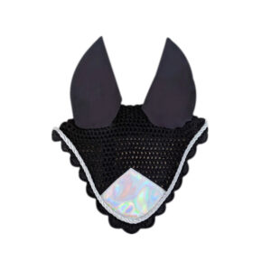 Black Knitted Horse Face Mask Ear Cover Comfortable