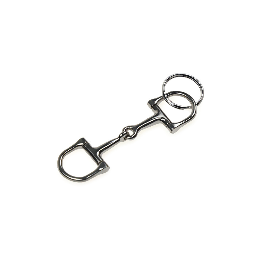 D-Ring Horse Bit Keychain Alloy Pendant Gift Silver 18g Each K005