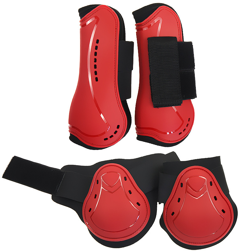 Horse Jumping Tendon Boots PU Shell Neoprene Padding